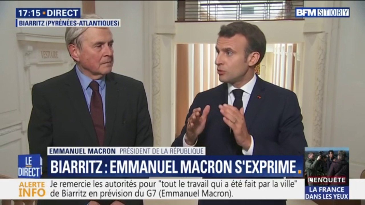 Sécurité du G7 à Biarritz: Emmanuel Macron assure que "les moyens seront là" pour "éviter les dérives"