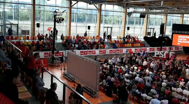 Acto de campaña de Pedro Sánchez en Alcalá de Henares