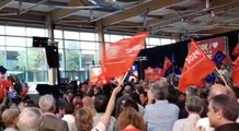Pedro Sánchez llega a un acto político en Alcalá de Henares