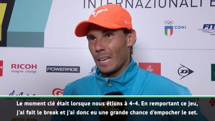 Rome - Nadal : "Le premier set a été très difficile"