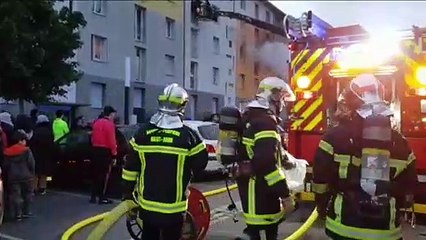 Feu d'appartement rue de Ribeauvillé à Mulhouse Bourtzwiller