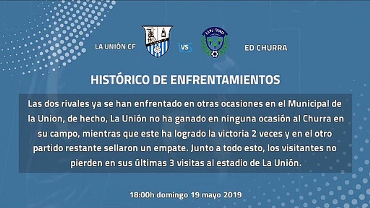 Previa partido entre La Unión CF y ED Churra Jornada 42 Tercera División