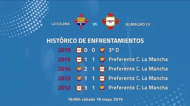 Previa partido entre La Solana y Almagro CF Jornada 38 Tercera División
