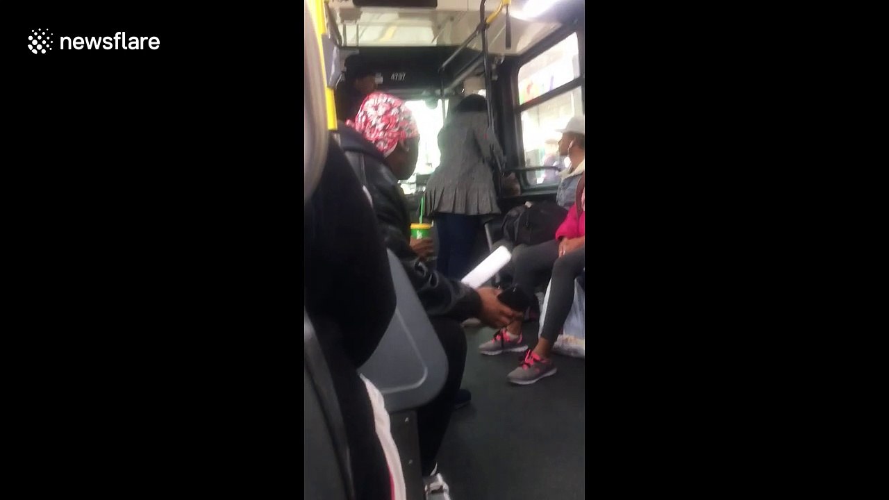 New York woman relentlessly argues with bus driver after refusing to pay the fare