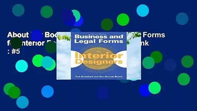 About For Books Business and Legal Forms for Interior Designers Best Sellers Rank : #5