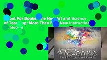 About For Books  The New Art and Science of Teaching: More Than Fifty New Instructional Strategies