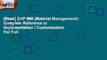 [Read] SAP MM (Material Management): Complete Reference to Implementation / Customization  For Full