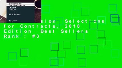 Full version  Selections for Contracts, 2018 Edition  Best Sellers Rank : #3