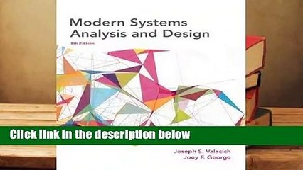 About For Books  Modern Systems Analysis and Design  For Kindle