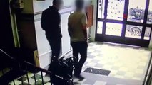 Fatih'te 2 ayrı adreste hırsızlık yapan şahıs kamerada