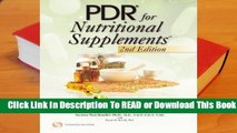 Full E-book PDR for Nutritional Supplements .  For Online