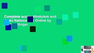 Complete acces  Hinduism and Hindu Nationalism Online by Juli L Gittinger