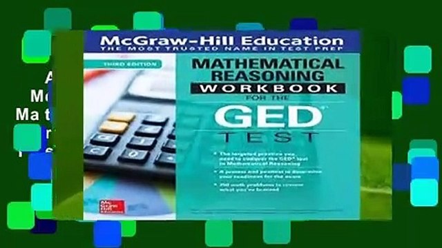 Any Format For Kindle McGraw-Hill Education Mathematical Reasoning Workbook for the GED Test,