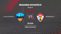Previa partido entre Lleida Esportiu y Ontinyent CF Jornada 38 Segunda División B