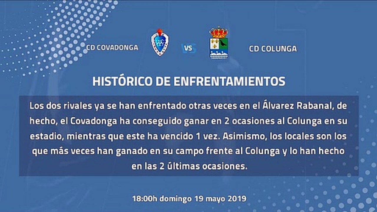 Previa partido entre CD Covadonga y CD Colunga Jornada 38 Tercera División