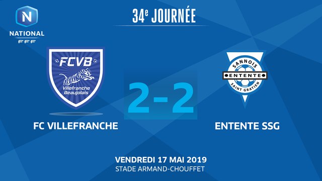 J34 : FC Villefranche B. - Entente SSG (2-2), le résumé