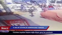 Yürürken inşattan başına tuğla düşen genç kız yaralandı