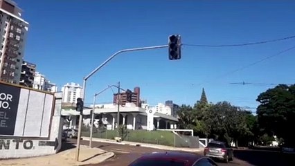 Semáforo na Região Central está com problemas; Trânsito fica lento
