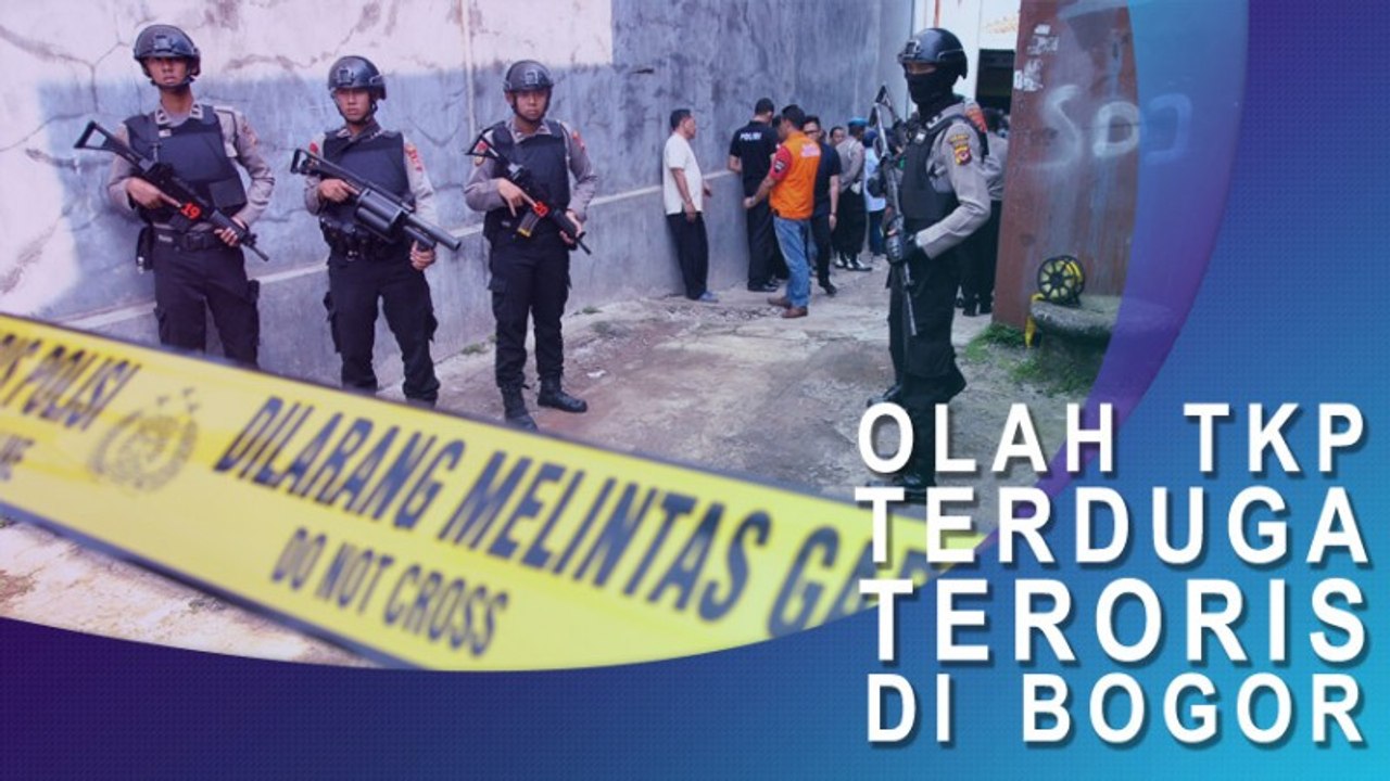 Olah TKP Terduga Teroris Di Bogor
