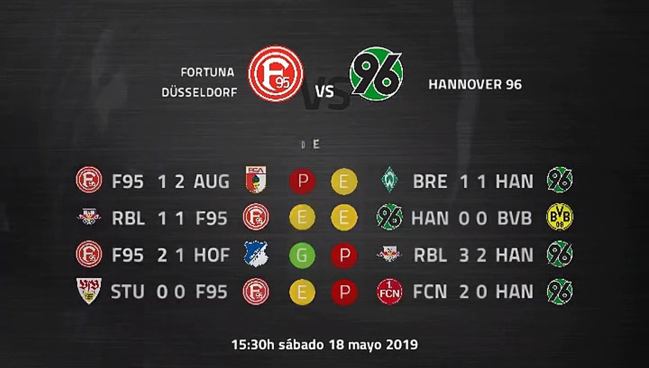Previa partido entre Fortuna Düsseldorf y Hannover 96 Jornada 34 Bundesliga
