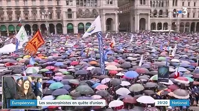 Européennes : les souverainistes réunis à Milan autour de Matteo Salvini et Marine Le Pen