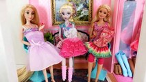 Barbie Elsa Rapunzel Bunk Bed House Morning Routine دمية باربي البيت Barbie boneca Casa | Karla D.