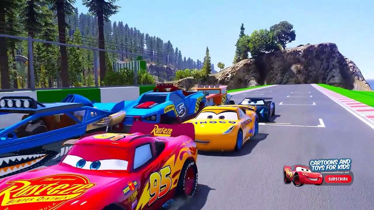 HOT WHEELS CARS FOREST PARKOUR CARS 3 CHALLENGE (Cars Lightning Mcqueen)
