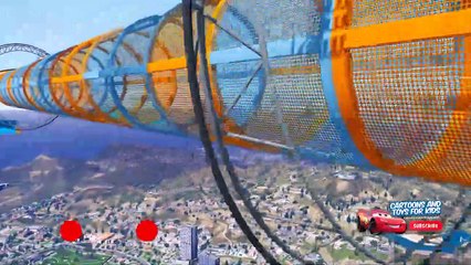 HOT WHEELS CARS MEGA JUMP PARKOUR CARS 3 CHALLENGE (Lightning Mcqueen)