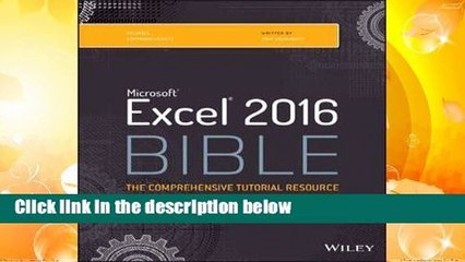 Popular to Favorit  Excel 2016 Bible by John Walkenbach