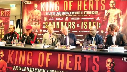 BILLY JOE SAUNDERS v SHEFAT ISUFI - *FULL & UNCUT* PRESS CONFERENCE @ LAMEX STADIUM, STEVENAGE
