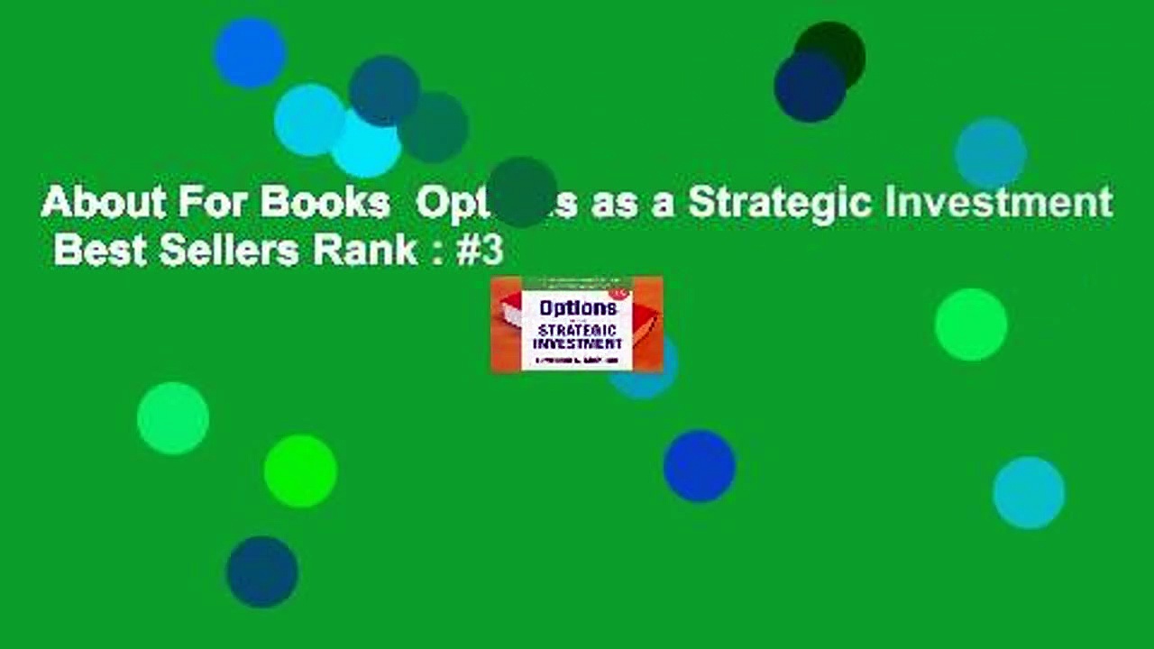 About For Books  Options as a Strategic Investment  Best Sellers Rank : #3
