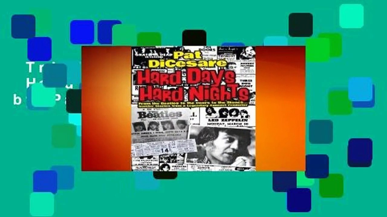 Trial New Releases  Hard Days Hard Nights by Pat Dicesare