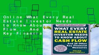 Online What Every Real Estate Investor Needs to Know About Cash Flow... And 36 Other Key Financial