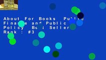 About For Books  Public Finance and Public Policy  Best Sellers Rank : #3