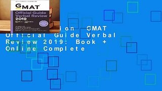 Full version  GMAT Official Guide Verbal Review 2019: Book + Online Complete
