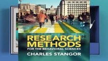Full version  Research Methods for the Behavioral Sciences  For Kindle