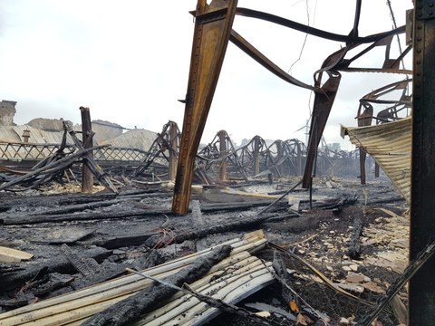 L'incendie de la gare du Nord à Mulhouse : 8000 m2 de batîments détruits