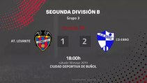 Resumen partido entre At. Levante y CD Ebro Jornada 38 Segunda División B