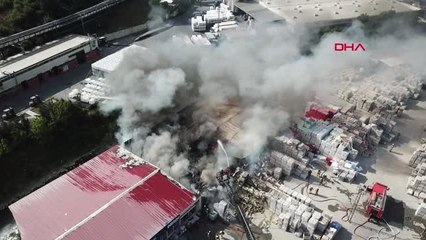 İstanbul- Sarıyer'de İnşaat Malzemesi Bulunan Depoda Yangın