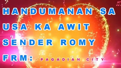 12-01-2017 HANDUMANAN SA USA KA AWIT RMN DRAMA SENDER ROMY-LEZIL
