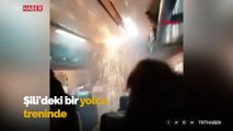 Şili'de yolcu treninde yangın paniği