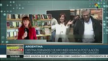 Argentina: candidatos se retiran tras conocer postulación de CFK