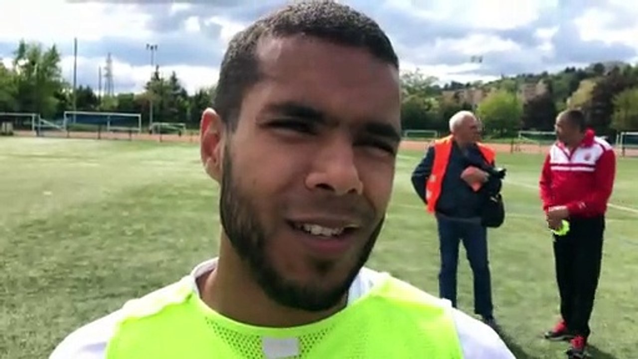 Coupe du Rhône (1/4 de finale) - Faycal AZAZI réagit après l’élimination de l’O. RILLIEUX contre le FC LYON