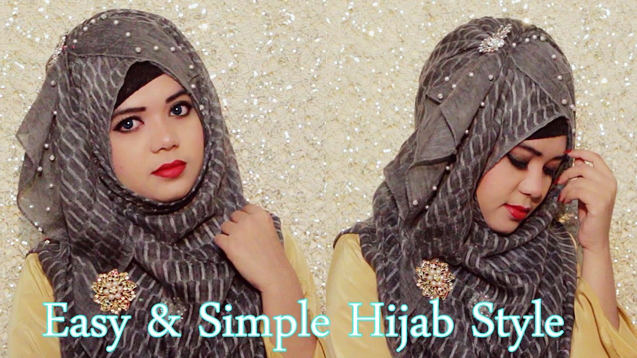 Easy stylish hijab tutorial || Easy & simple hijab style || hijab style by misha || Gorgeous hijab