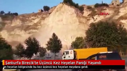 Şanlıurfa Birecik'te Üçüncü Kez Heyelan Paniği Yaşandı