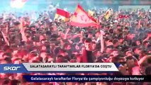 Galatasaraylı taraftarlar Florya'da şampiyonluğu kutladı