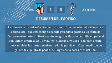 Resumen partido entre Autol y La Calzada Jornada 38 Tercera División