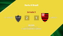 Resumen partido entre Atl. Mineiro y Flamengo Jornada 5 Liga Brasileña
