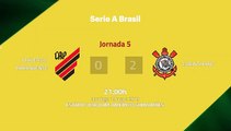 Resumen partido entre Athletico Paranaense y Corinthians Jornada 5 Liga Brasileña