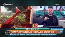 Galatasaraylı futbolcular Florya'da balkonda